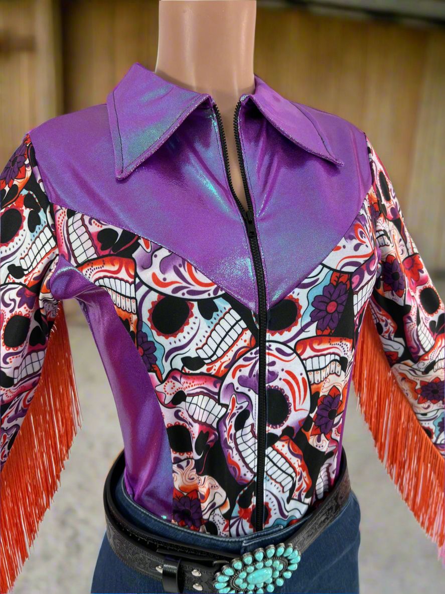 Sugar Skulls Rodeo Shirt Rodeo Shirt Riverside Rodeo Shirts