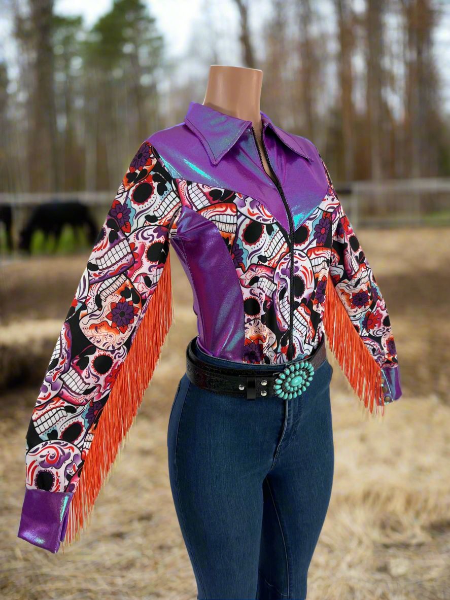 Sugar Skulls Rodeo Shirt Rodeo Shirt Riverside Rodeo Shirts