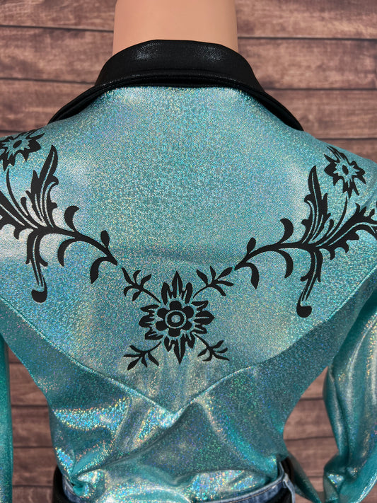 Desert Rose Rodeo Shirt in Seafoam