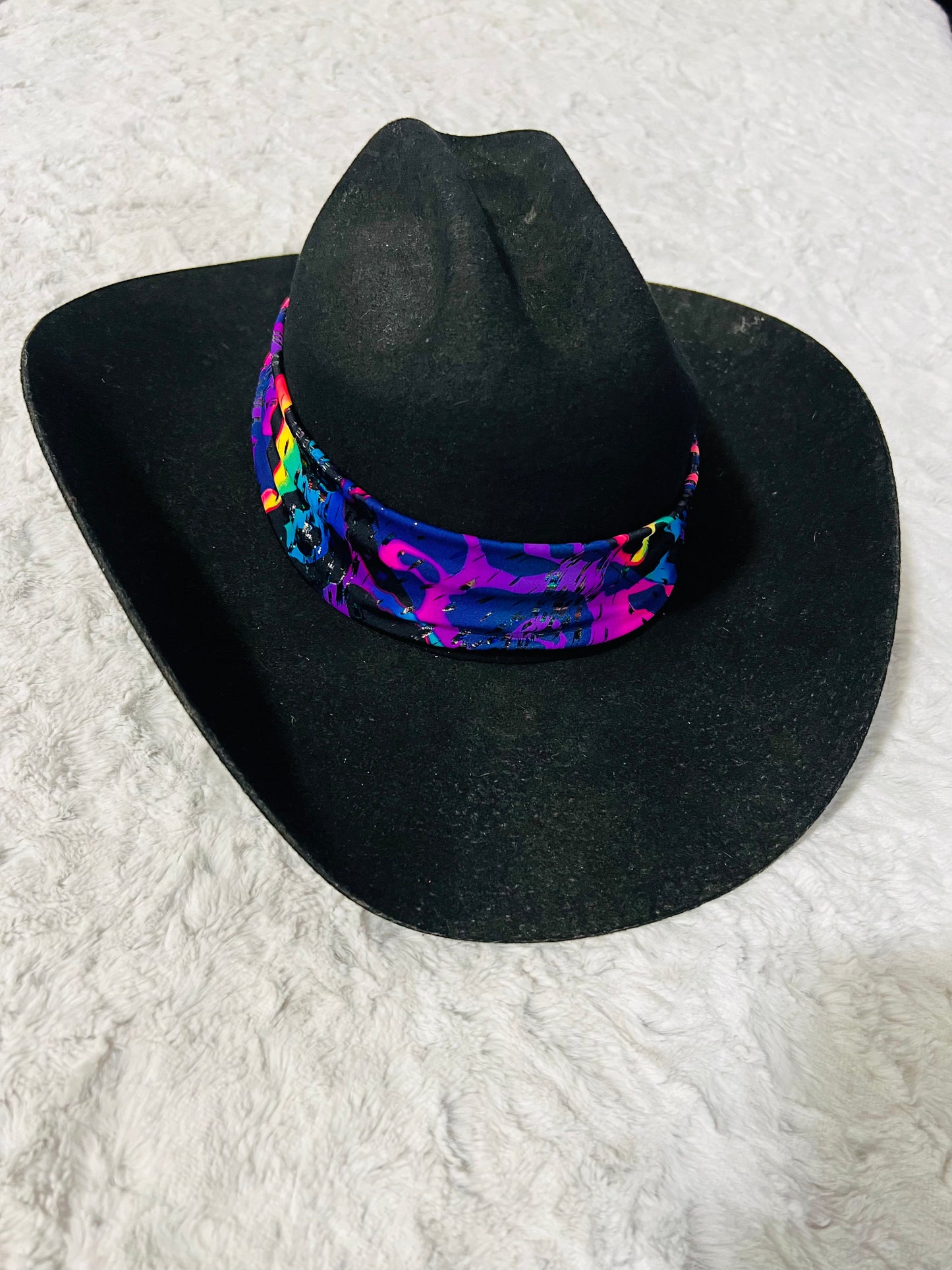 Rainbow Leopard Hat Band - Riverside Rodeo Shirts