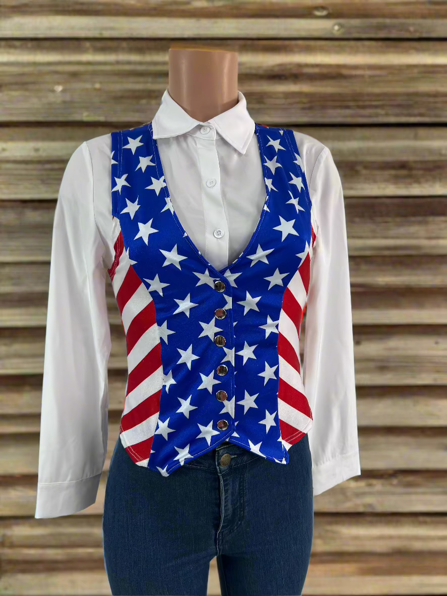 All American Snap Front Western Vest (Vest Only) - Riverside Rodeo Shirts