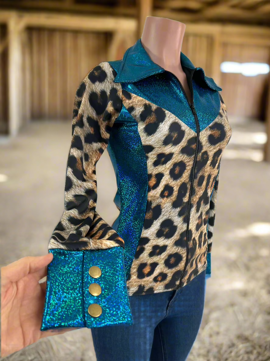 Metallic Wild Cat Rodeo Shirt - Riverside Rodeo Shirts