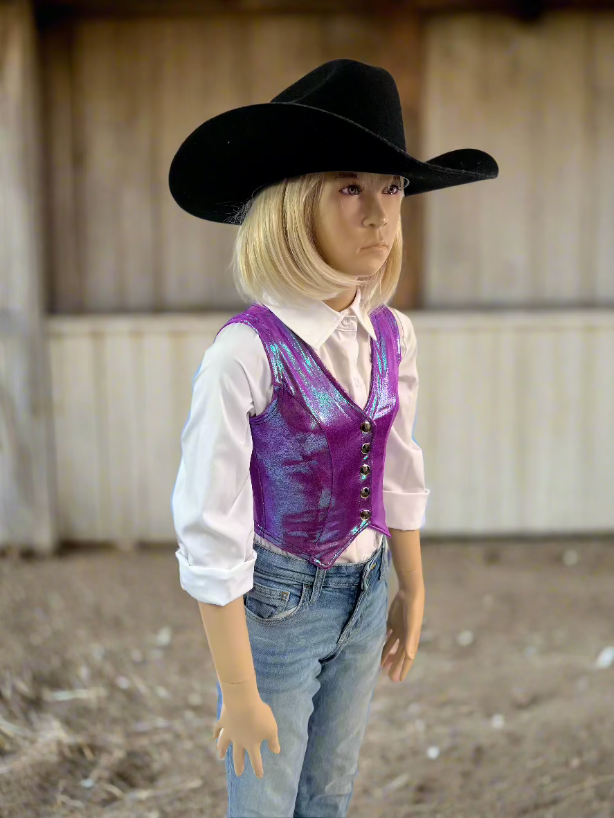 Plumeria Snap Front Western Vest Rodeo Shirt Riverside Rodeo Shirts