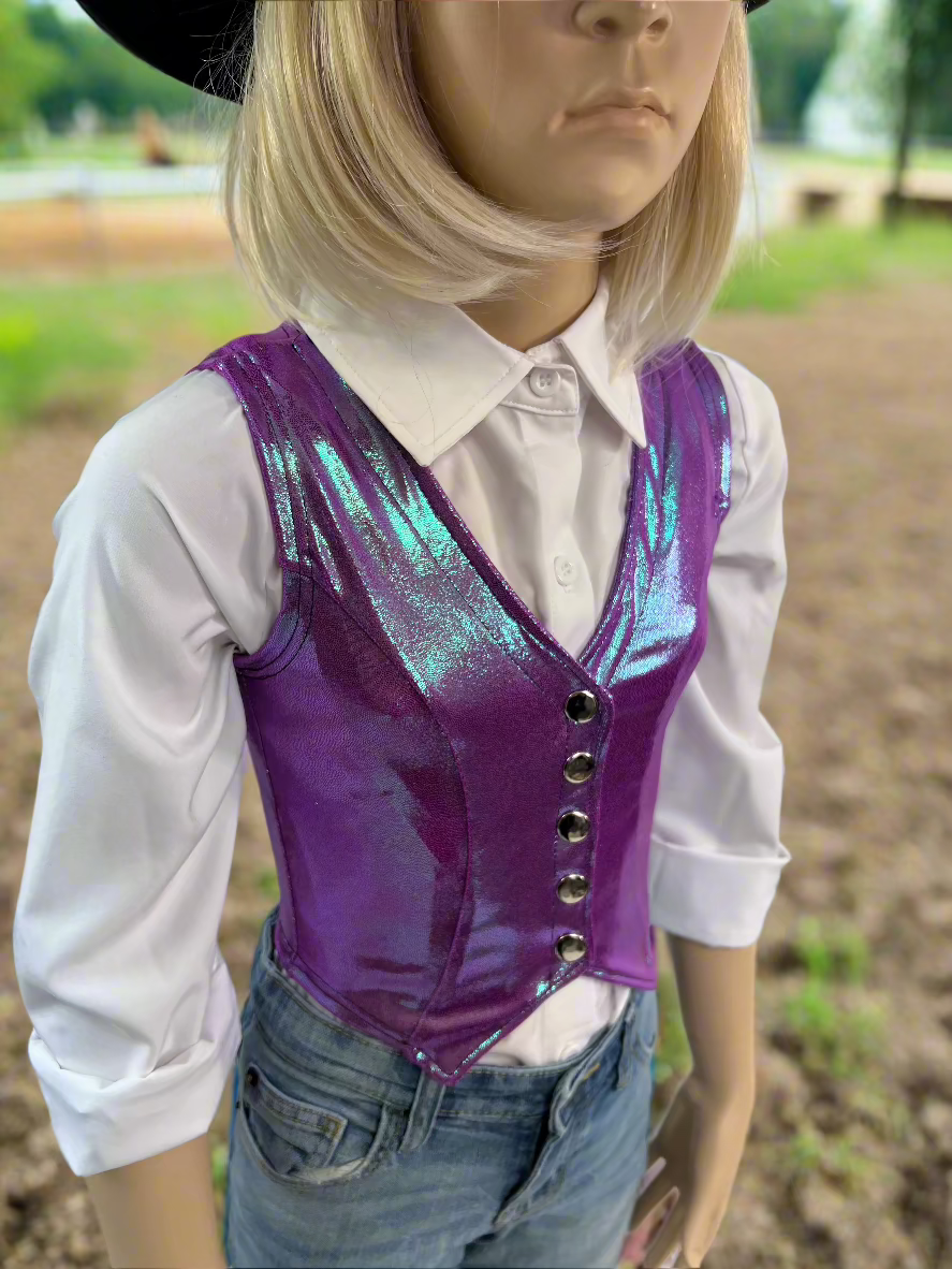 Plumeria Snap Front Western Vest Rodeo Shirt Riverside Rodeo Shirts