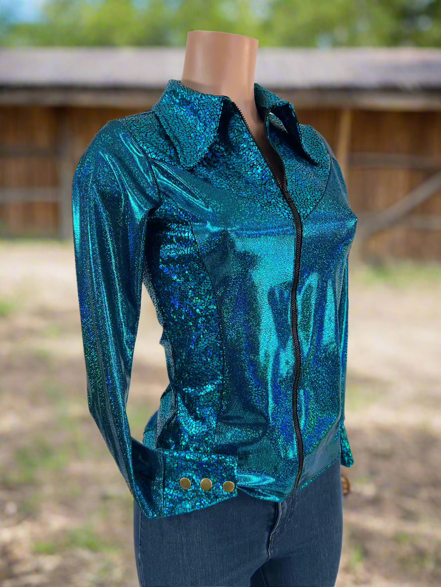 Turquoise Sparkle Rodeo Shirt Rodeo Shirt Riverside Rodeo Shirts
