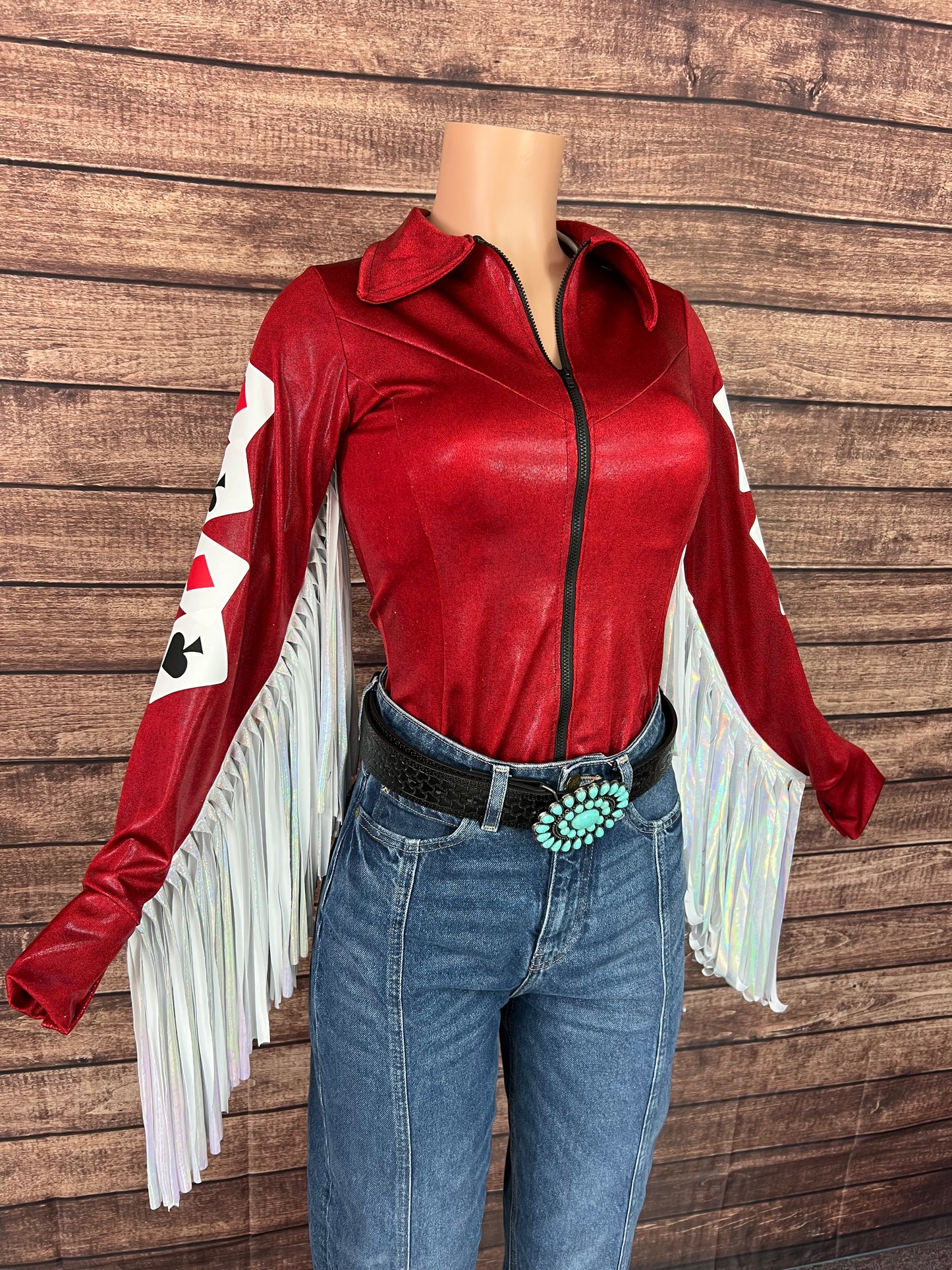 High Stakes Rodeo Shirt with Thunderbird Fringe