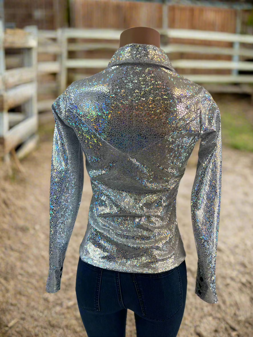 White Shattered Glass Snap Front Rodeo Shirt Rodeo Shirt Riverside Rodeo Shirts