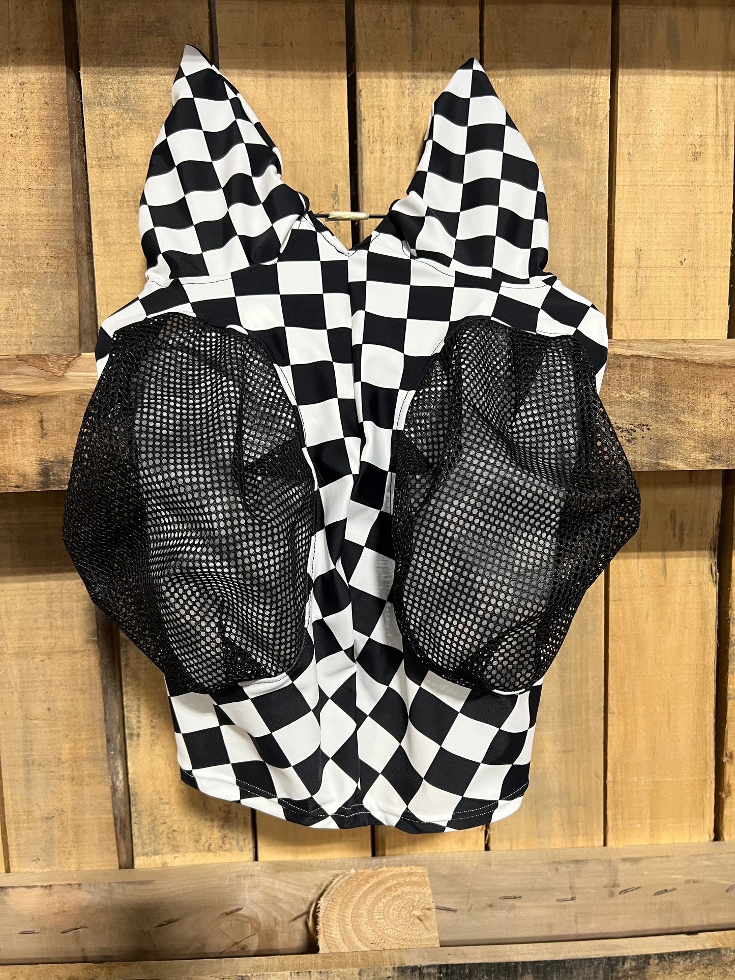Checkered Fly Mask Fly Bonnet Riverside Rodeo Shirts