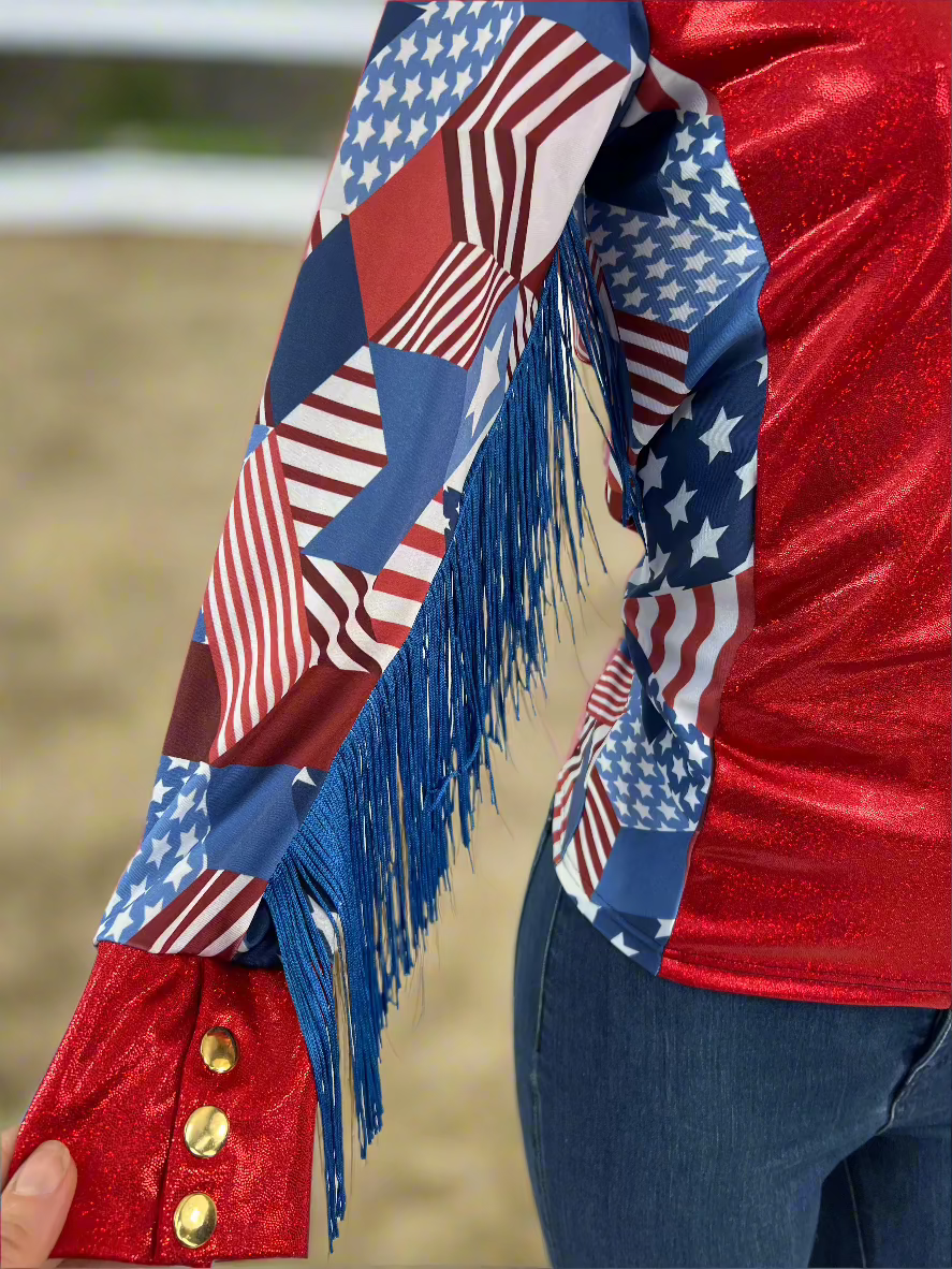 Americana Zipper Front Rodeo Shirt Rodeo Shirt Riverside Rodeo Shirts
