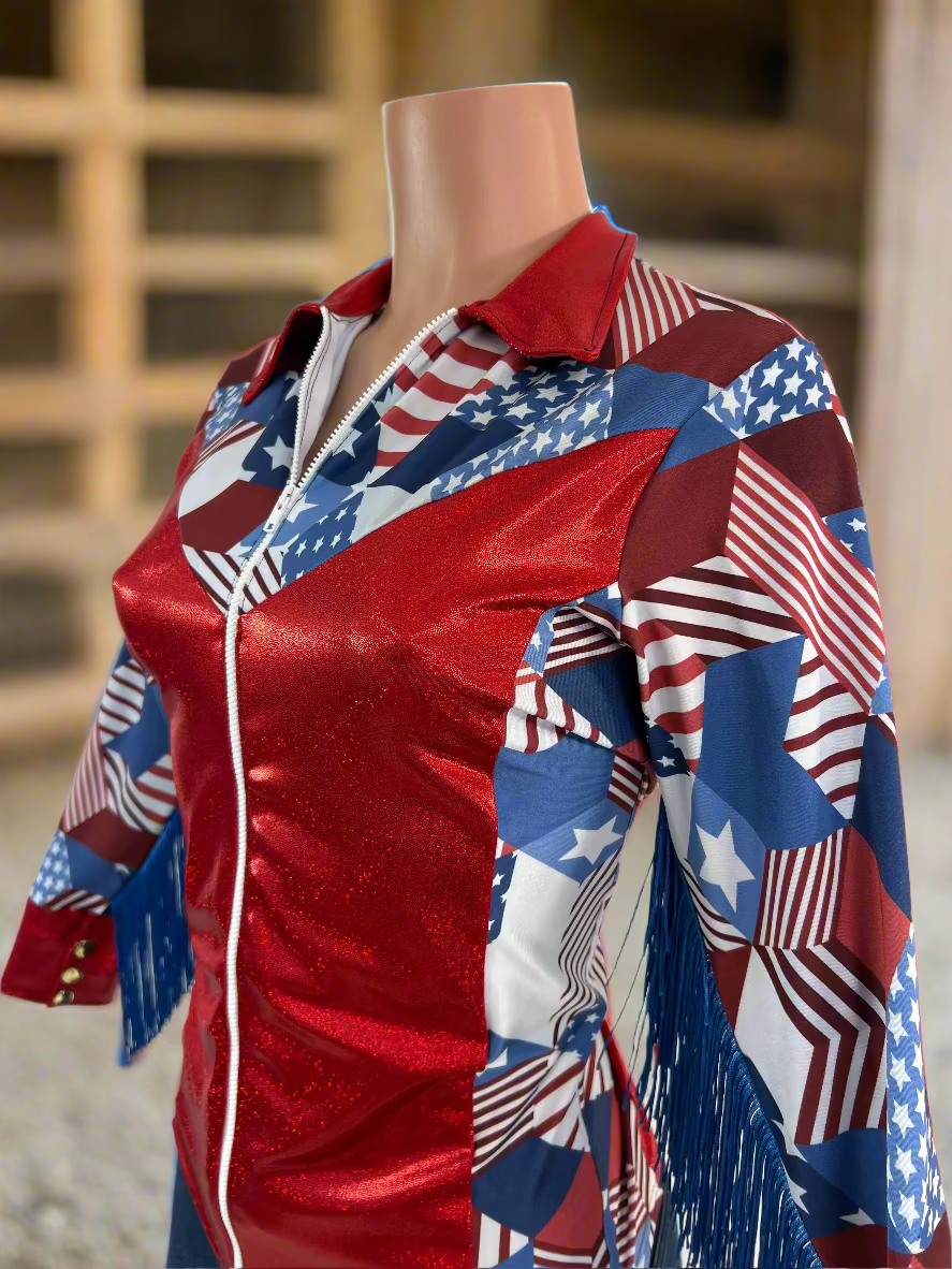 Americana Zipper Front Rodeo Shirt Rodeo Shirt Riverside Rodeo Shirts