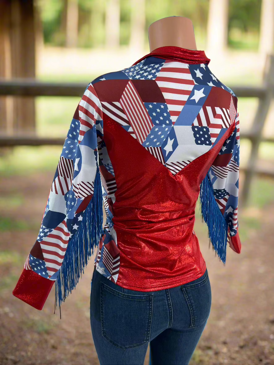 Americana Zipper Front Rodeo Shirt Rodeo Shirt Riverside Rodeo Shirts