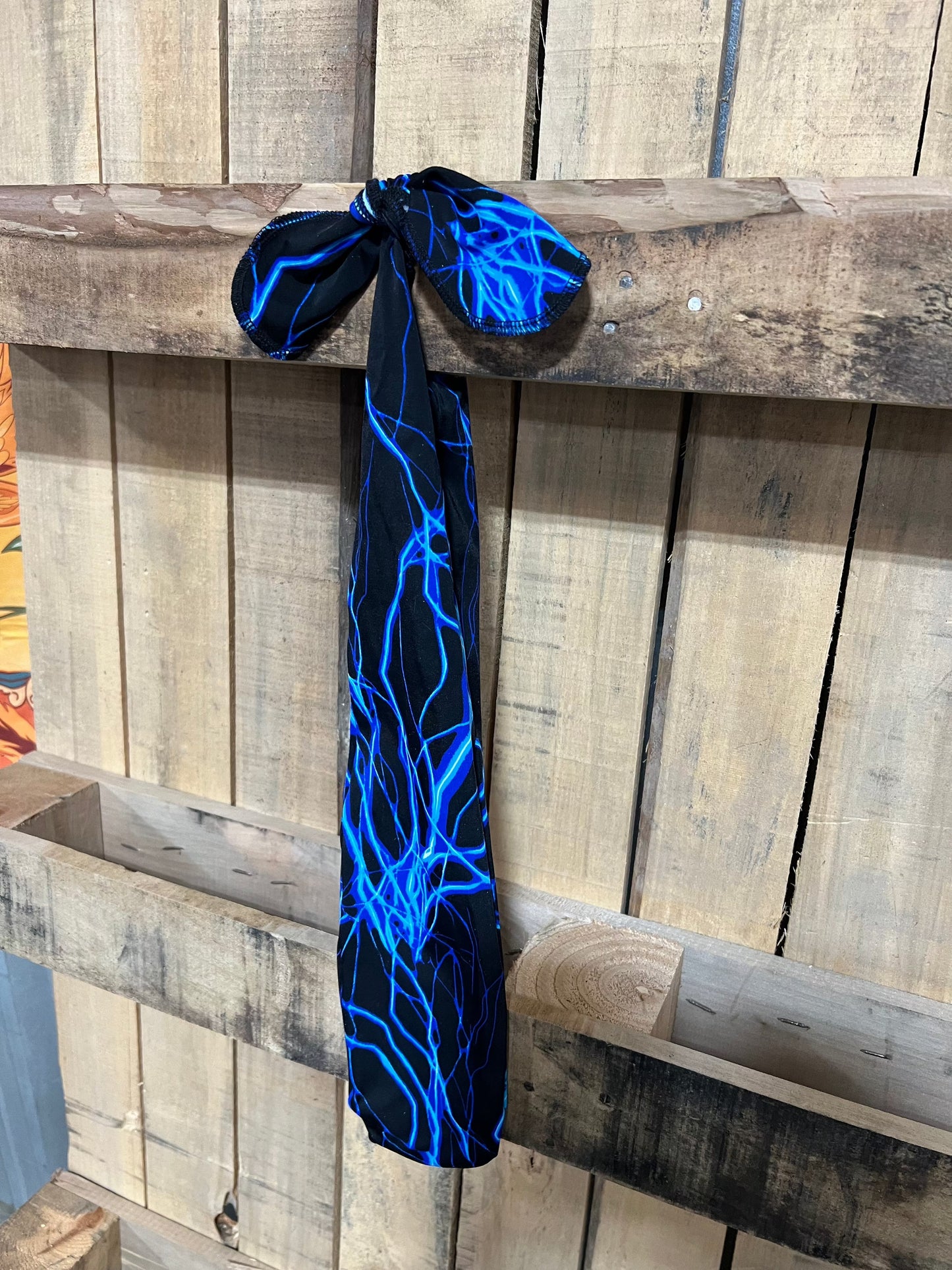 Neon Blue Lightning Tail Bag Tail Bags Riverside Rodeo Shirts