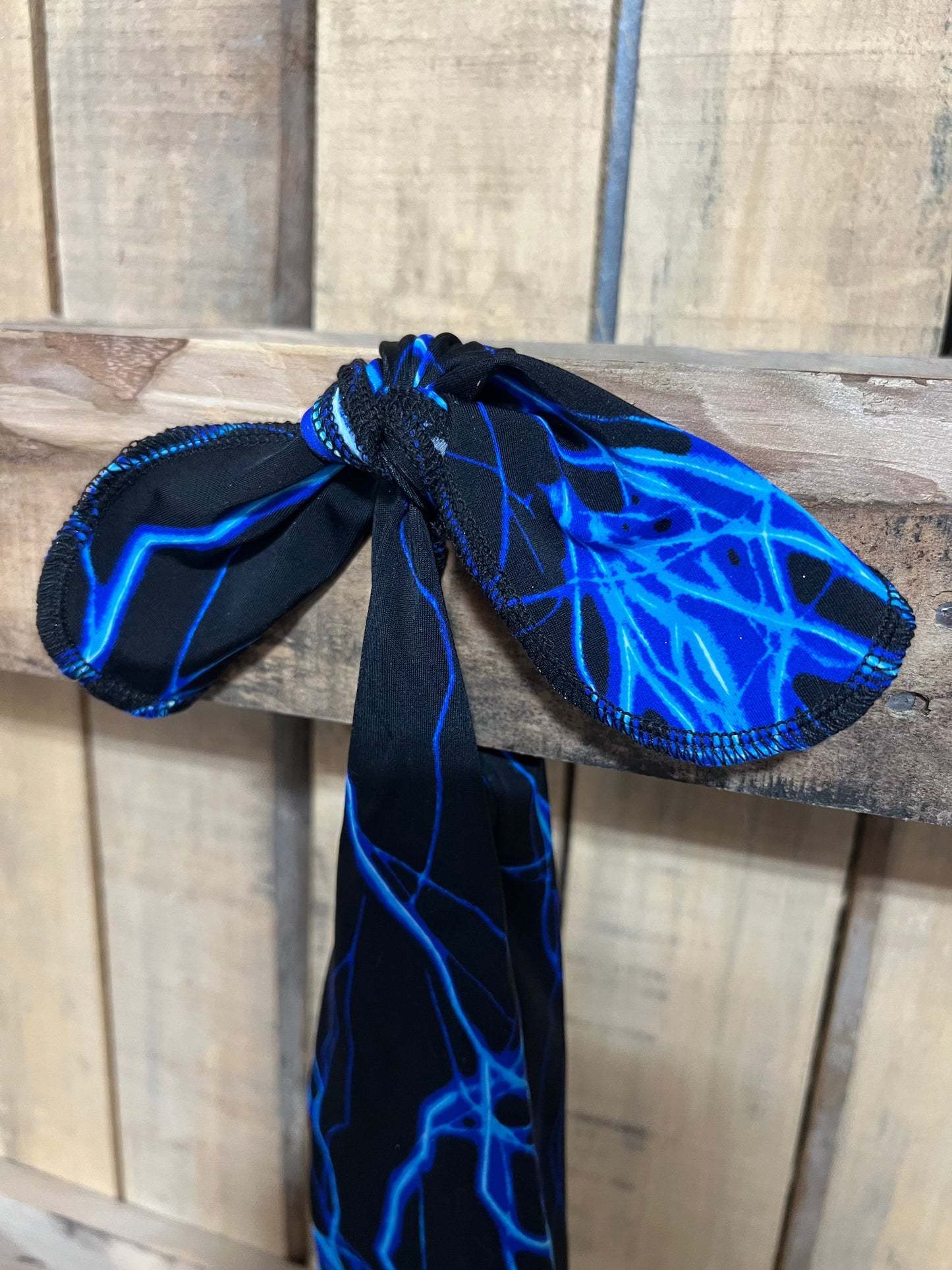 Neon Blue Lightning Tail Bag Tail Bags Riverside Rodeo Shirts