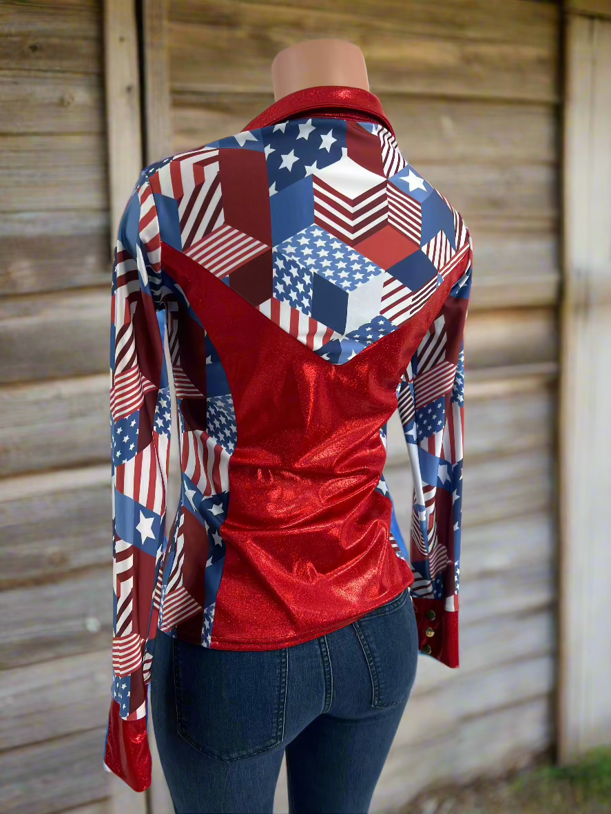 Americana Rodeo Shirt (No Fringe) Rodeo Shirt Riverside Rodeo Shirts