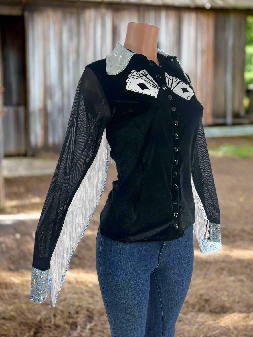 Wild Aces Velvet Snap Front Rodeo Shirt Rodeo Shirt Riverside Rodeo Shirts