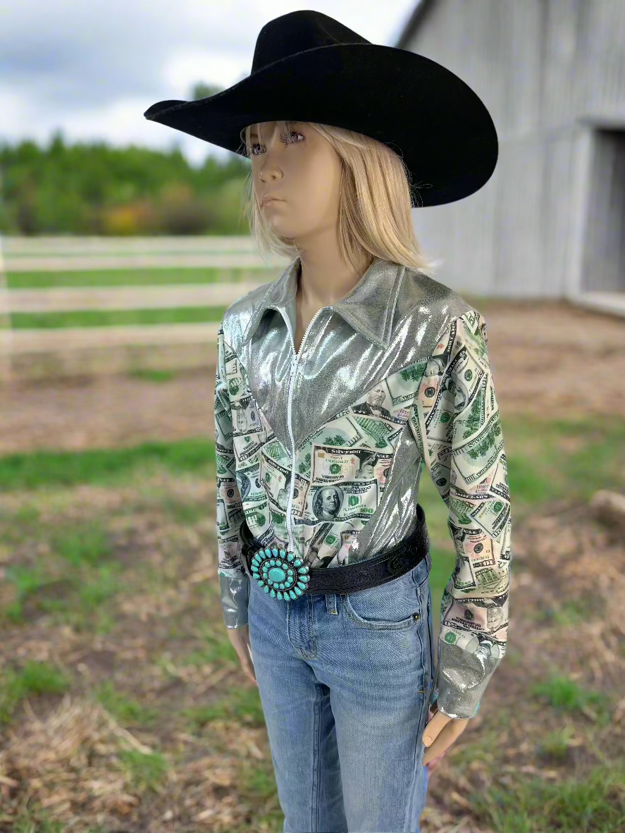 Big Bucks Zipper Front Rodeo Shirt Rodeo Shirt Riverside Rodeo Shirts