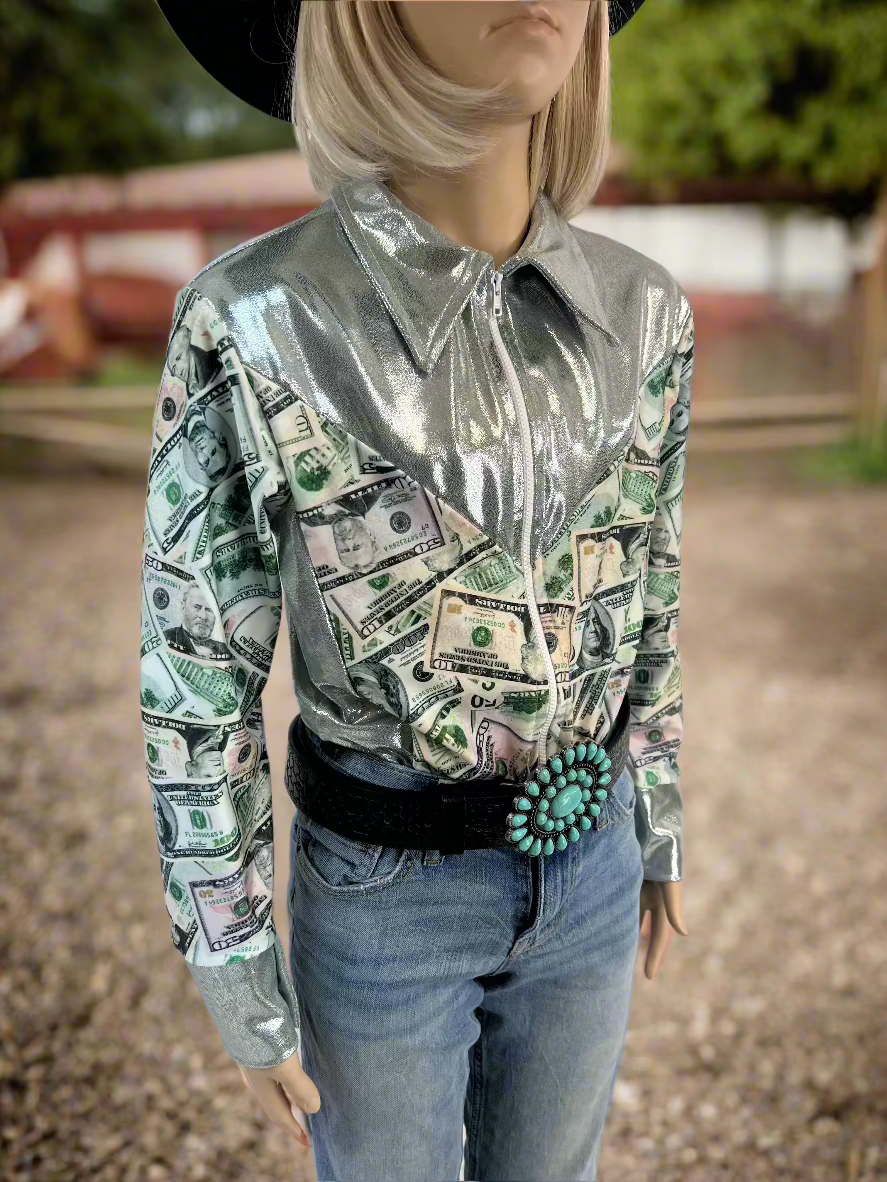 Big Bucks Zipper Front Rodeo Shirt Rodeo Shirt Riverside Rodeo Shirts