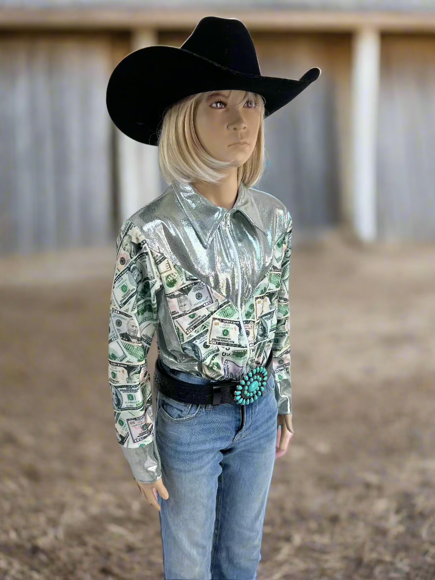 Big Bucks Zipper Front Rodeo Shirt Rodeo Shirt Riverside Rodeo Shirts