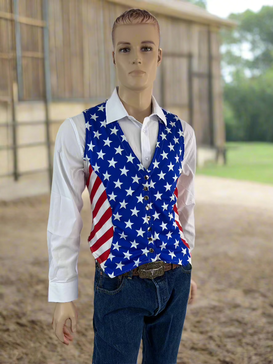 Mens All American Snap Front Western Vest (Vest Only) Rodeo Shirt Riverside Rodeo Shirts