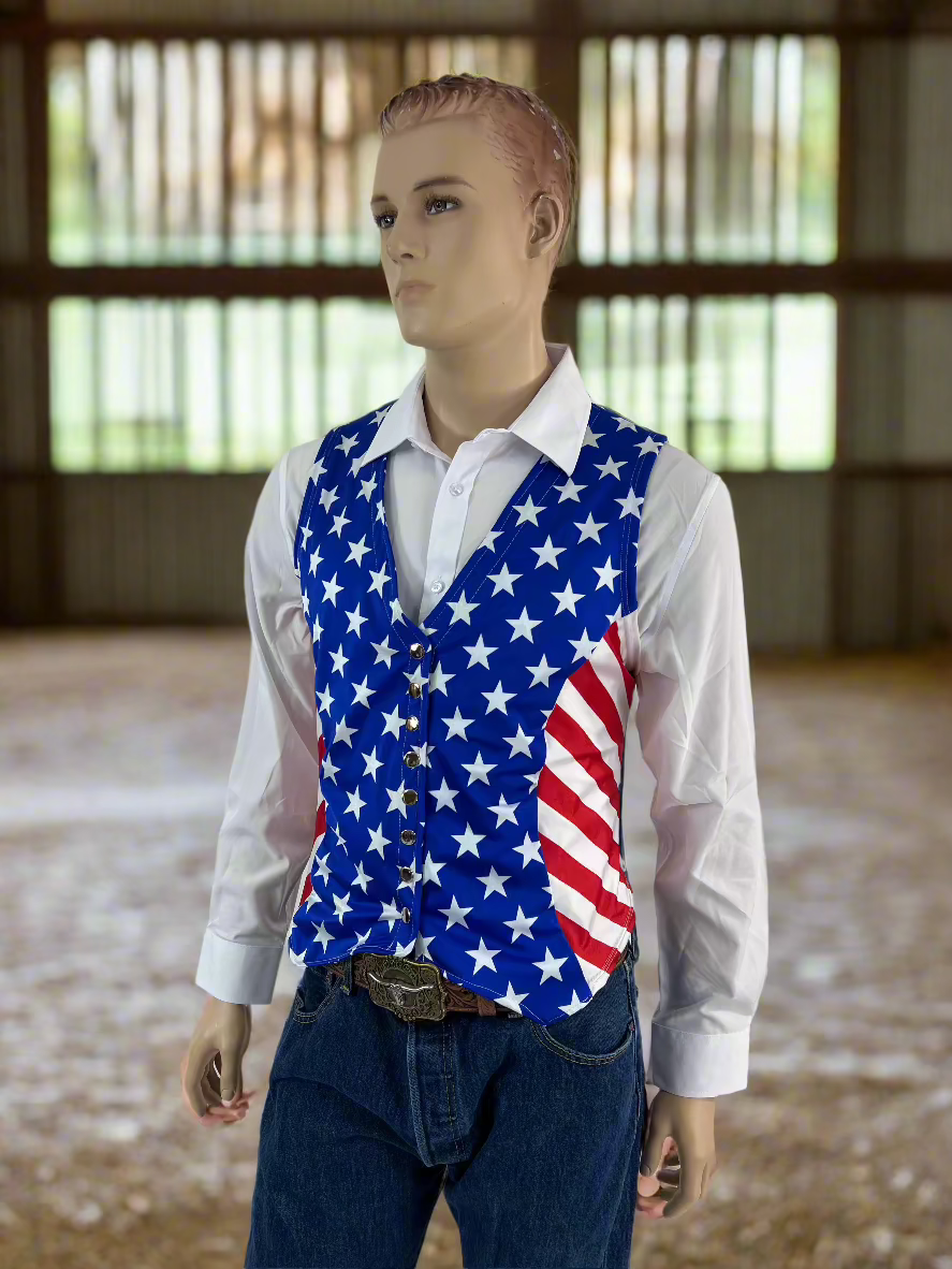 Mens All American Snap Front Western Vest (Vest Only) Rodeo Shirt Riverside Rodeo Shirts