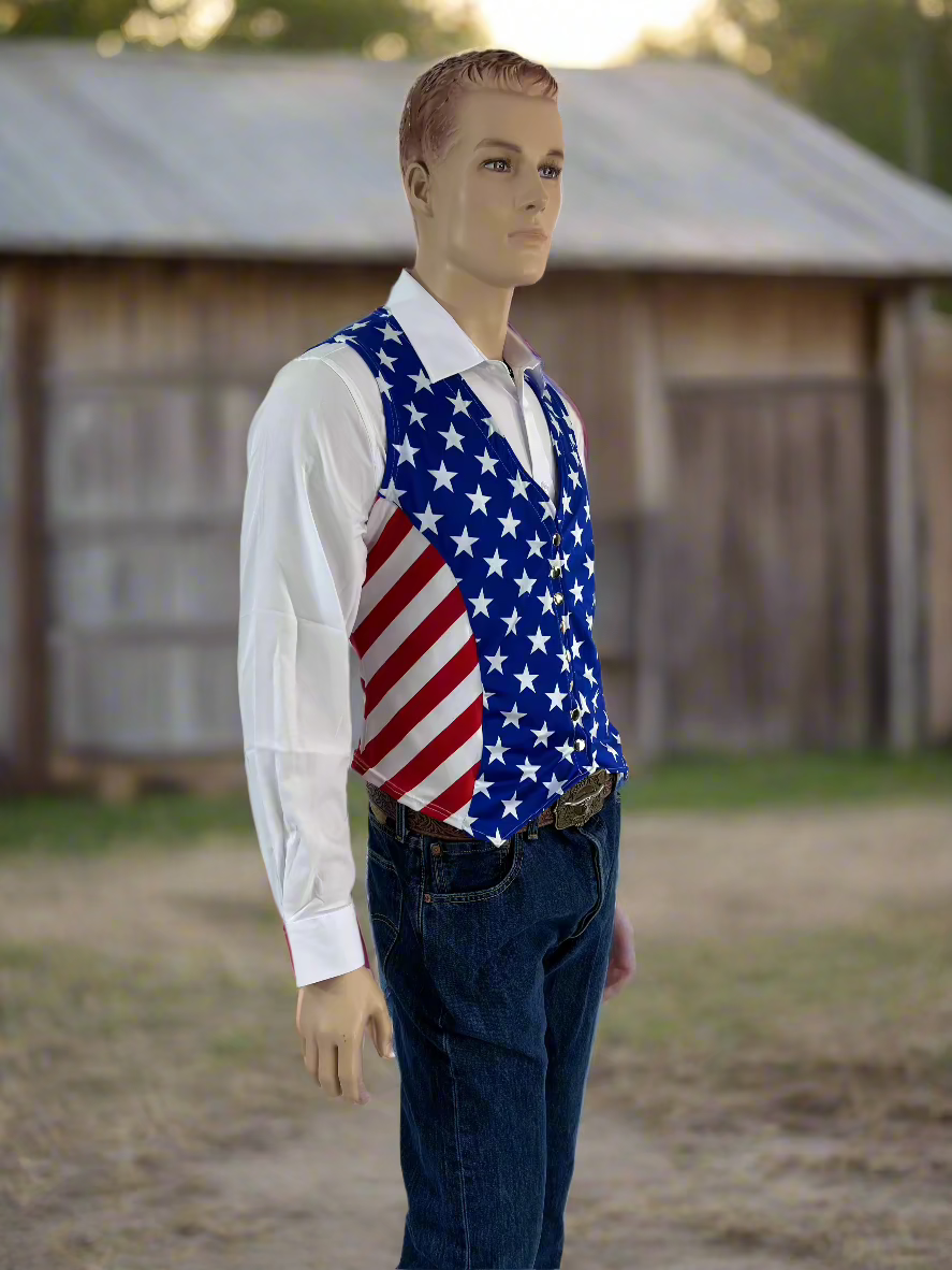 Mens All American Snap Front Western Vest (Vest Only) Rodeo Shirt Riverside Rodeo Shirts