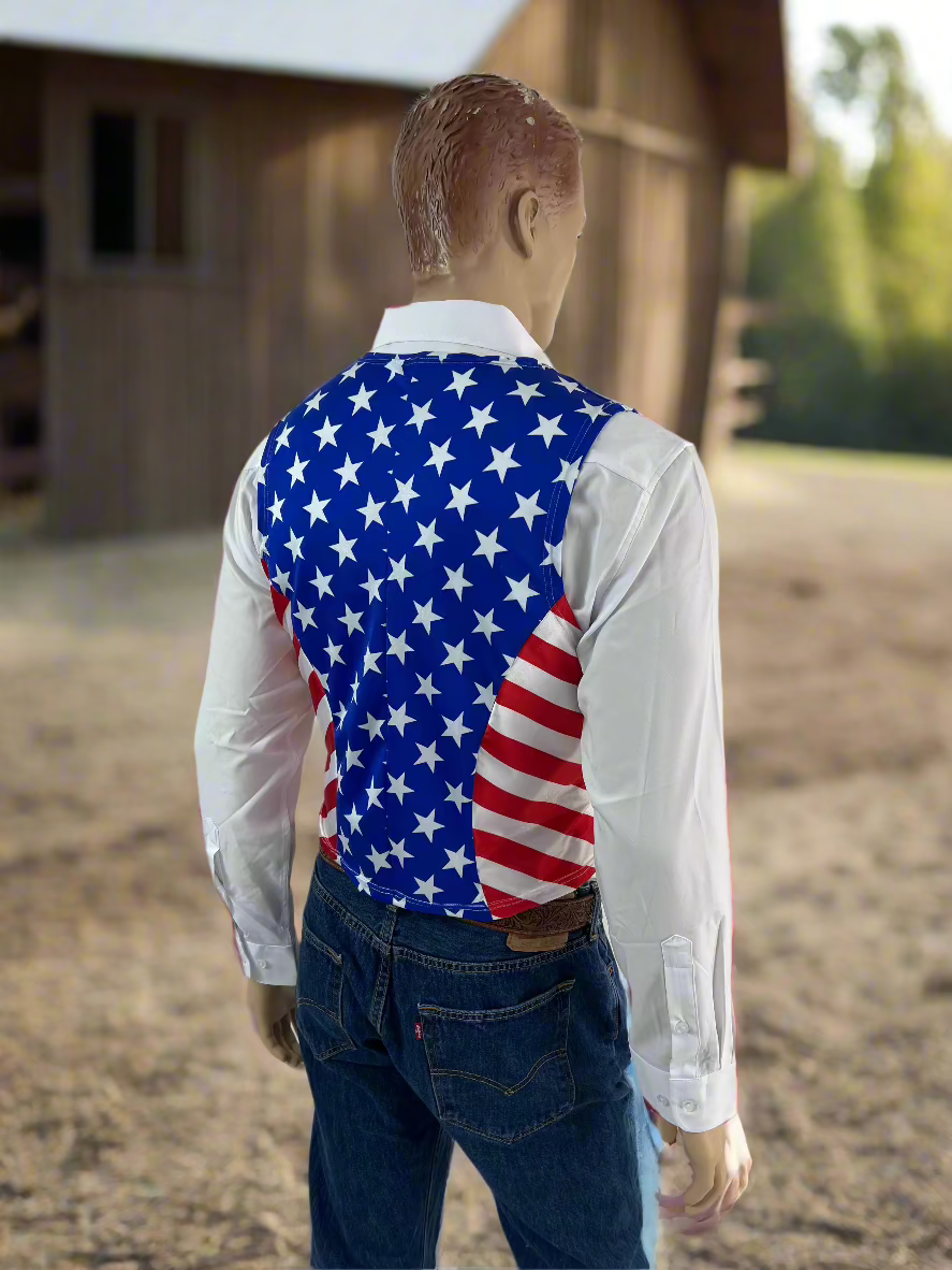 Mens All American Snap Front Western Vest (Vest Only) Rodeo Shirt Riverside Rodeo Shirts