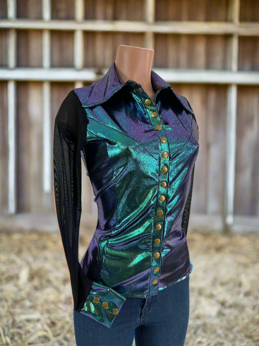 Scarab Mesh Sleeve Snap Front Rodeo Shirt Rodeo Shirt Riverside Rodeo Shirts