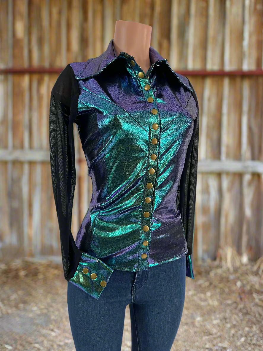 Scarab Mesh Sleeve Snap Front Rodeo Shirt Rodeo Shirt Riverside Rodeo Shirts