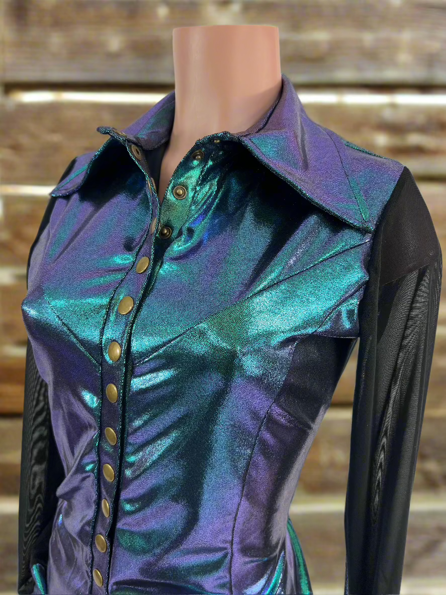 Scarab Mesh Sleeve Snap Front Rodeo Shirt Rodeo Shirt Riverside Rodeo Shirts