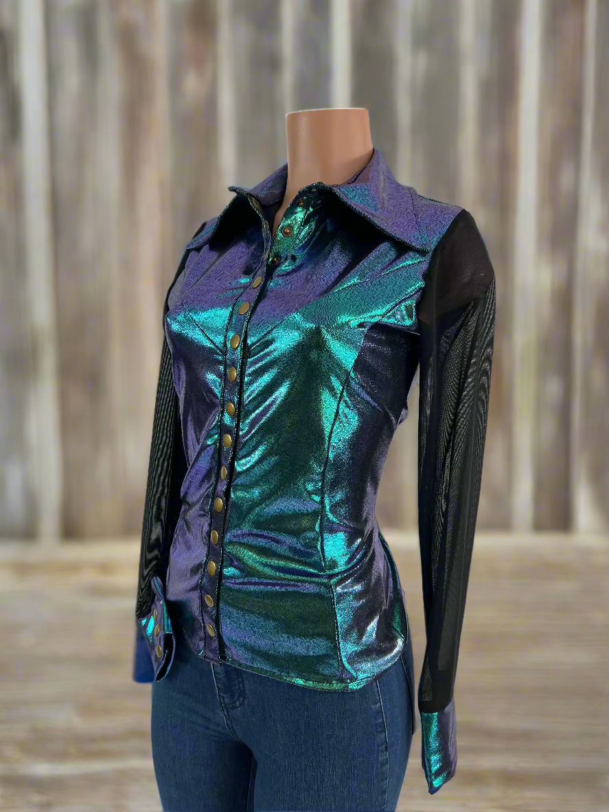 Scarab Mesh Sleeve Snap Front Rodeo Shirt Rodeo Shirt Riverside Rodeo Shirts
