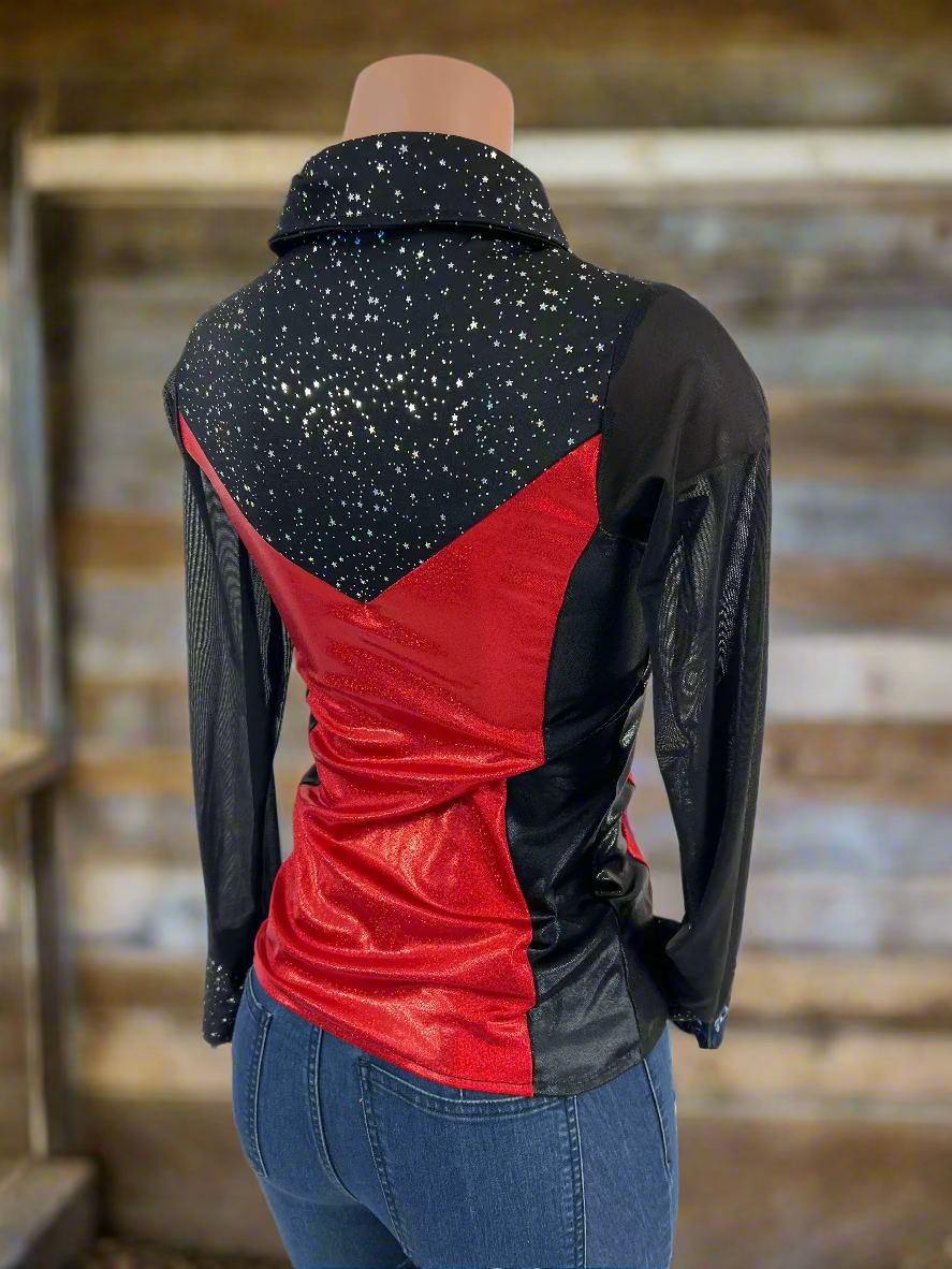 Scarlet Noir Snap Front Rodeo Shirt Rodeo Shirt Riverside Rodeo Shirts