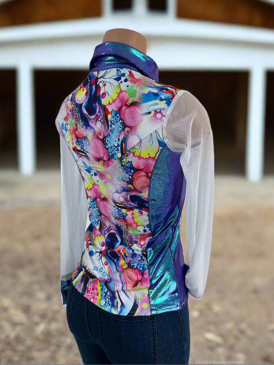 Desert Dreams Mesh Sleeve Snap Front Rodeo Shirt Rodeo Shirt Riverside Rodeo Shirts