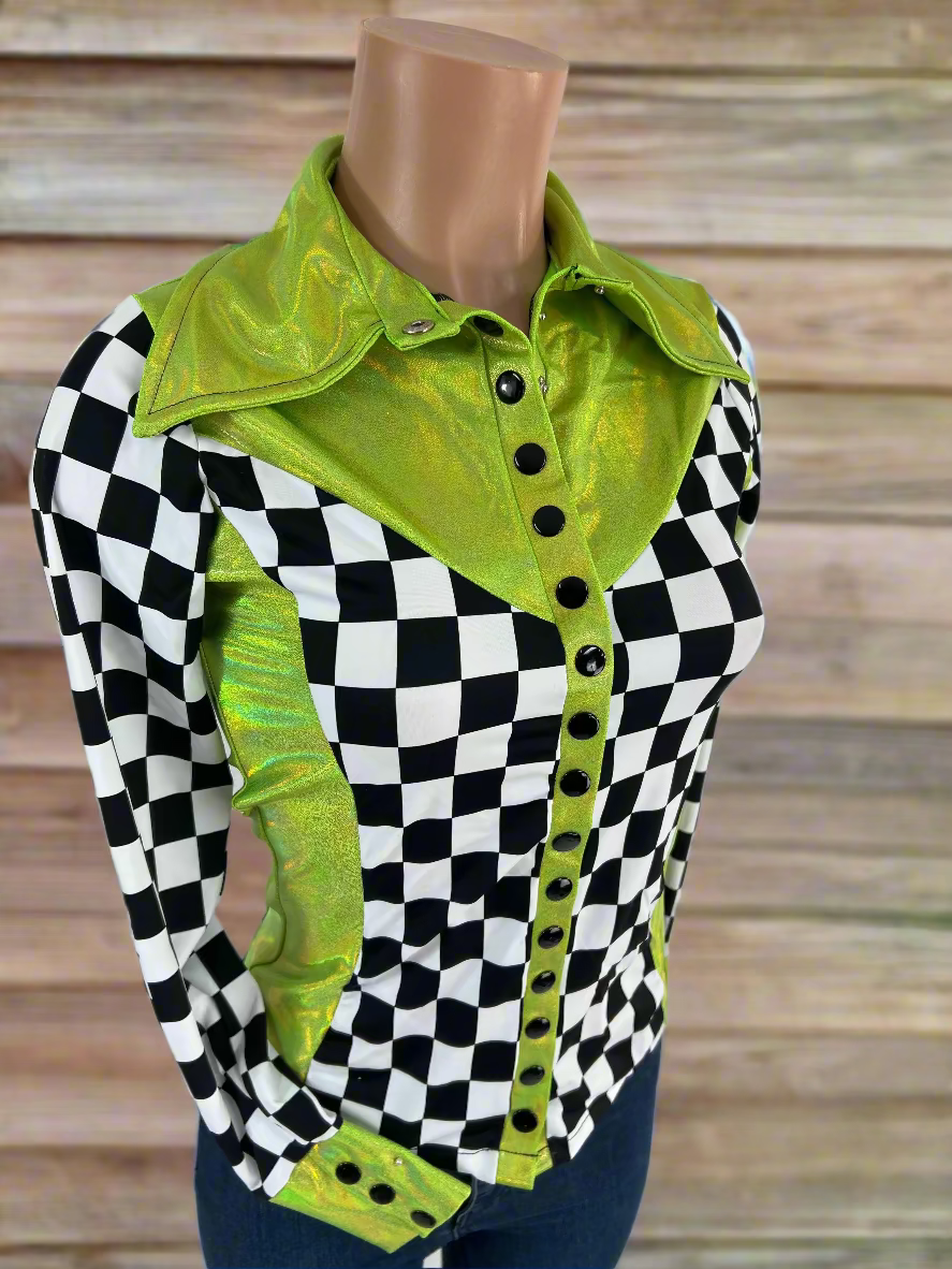 Checks in the Limelight Snap Front Rodeo Shirt Rodeo Shirt Riverside Rodeo Shirts