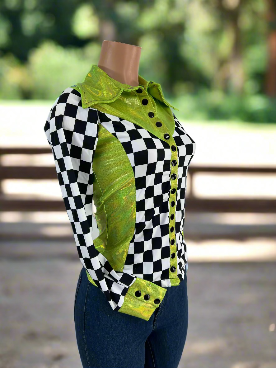 Checks in the Limelight Snap Front Rodeo Shirt Rodeo Shirt Riverside Rodeo Shirts