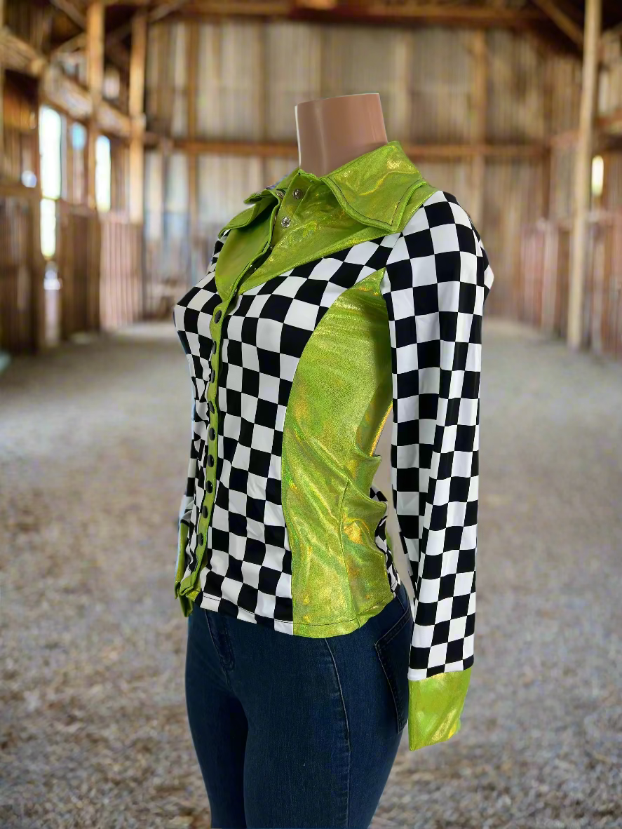 Checks in the Limelight Snap Front Rodeo Shirt Rodeo Shirt Riverside Rodeo Shirts