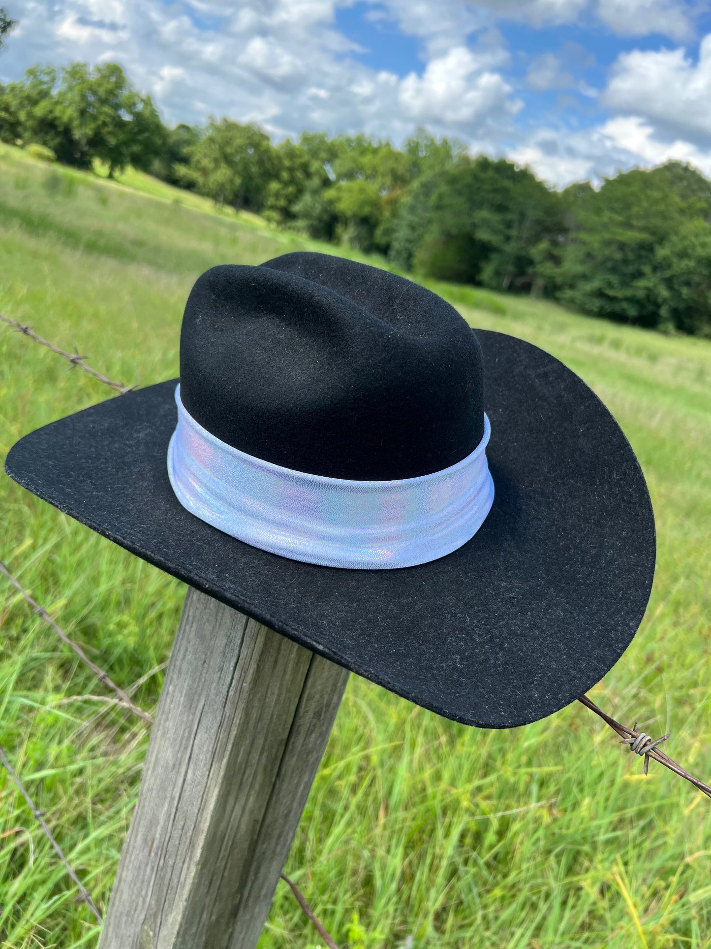 Flashbulb Holographic Hat Band Hat band Riverside Rodeo Shirts