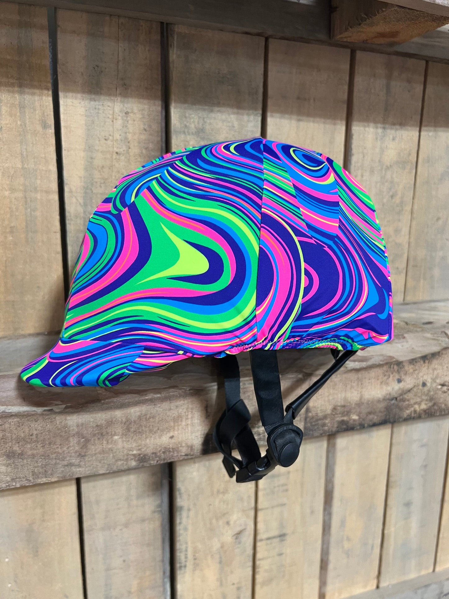 Neon Glow Worm Helmet Cover Fly Bonnet Riverside Rodeo Shirts