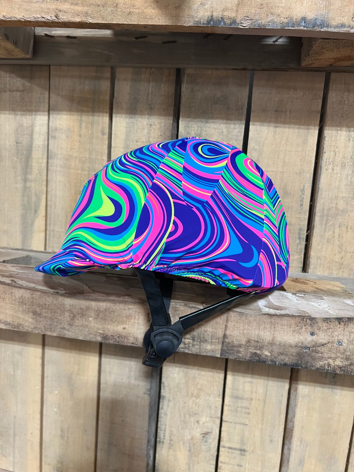 Neon Glow Worm Helmet Cover Fly Bonnet Riverside Rodeo Shirts