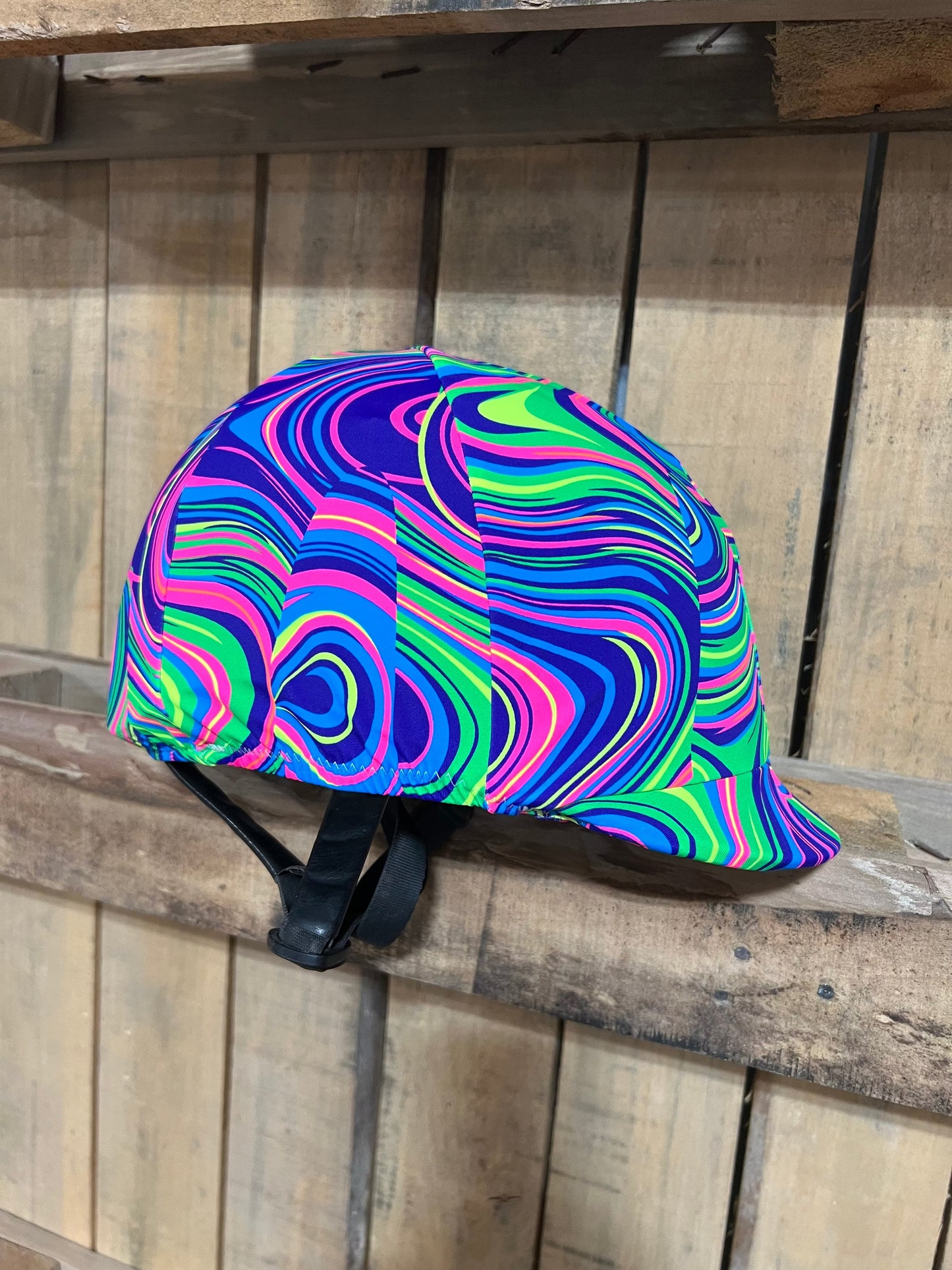 Neon Glow Worm Helmet Cover Fly Bonnet Riverside Rodeo Shirts