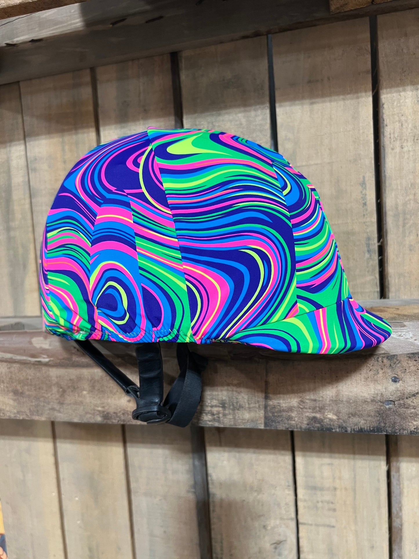 Neon Glow Worm Helmet Cover Fly Bonnet Riverside Rodeo Shirts