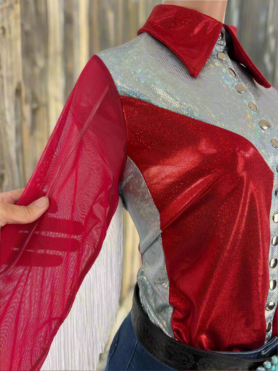 Snap Front Rodeo Shirt with Mesh Sleeves Rodeo Shirt Riverside Rodeo Shirts