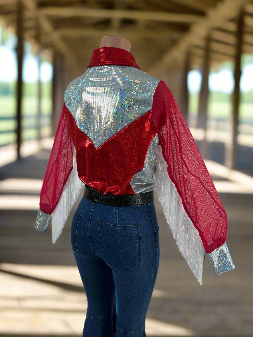 Snap Front Rodeo Shirt with Mesh Sleeves Rodeo Shirt Riverside Rodeo Shirts