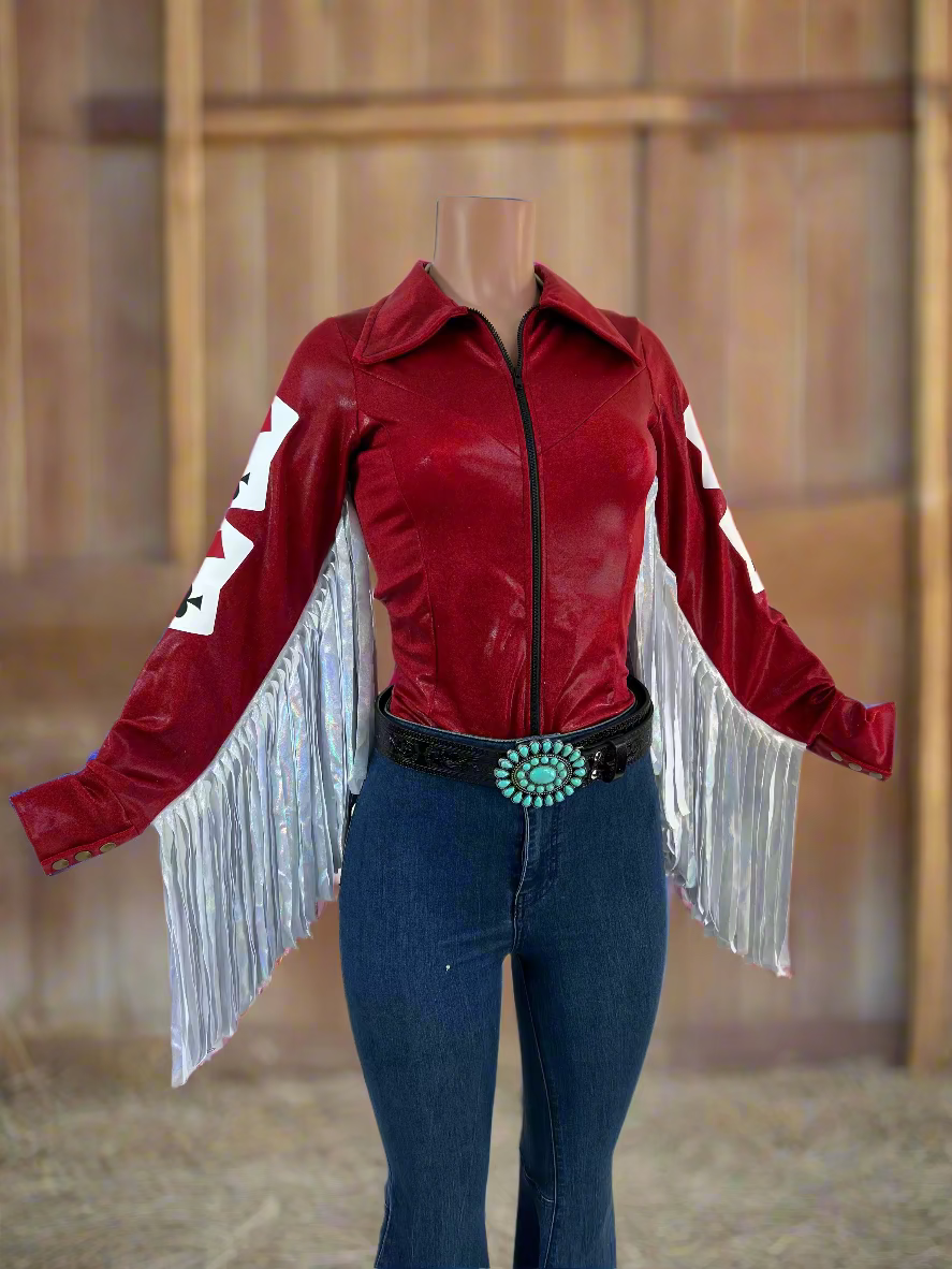 High Stakes Rodeo Shirt with Thunderbird Fringe Rodeo Shirt Riverside Rodeo Shirts