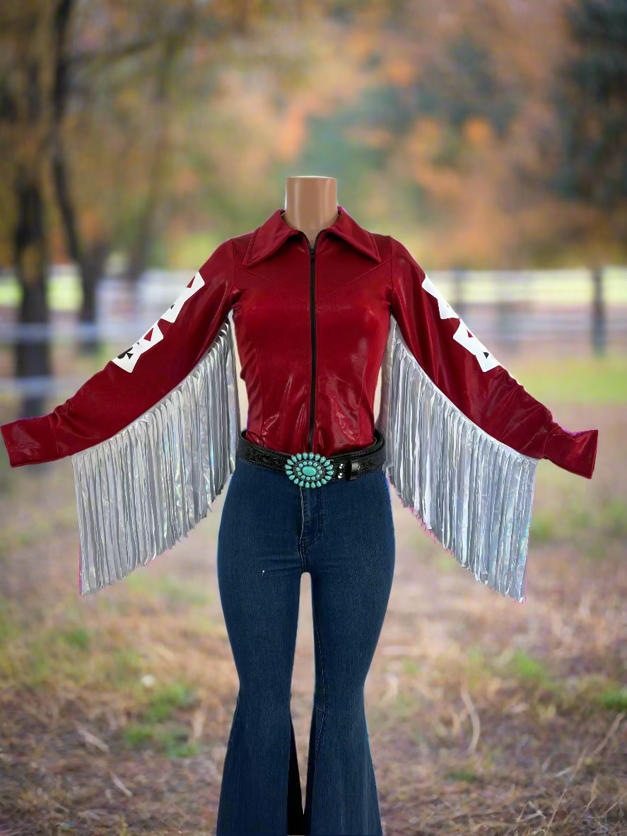 High Stakes Rodeo Shirt with Thunderbird Fringe Rodeo Shirt Riverside Rodeo Shirts