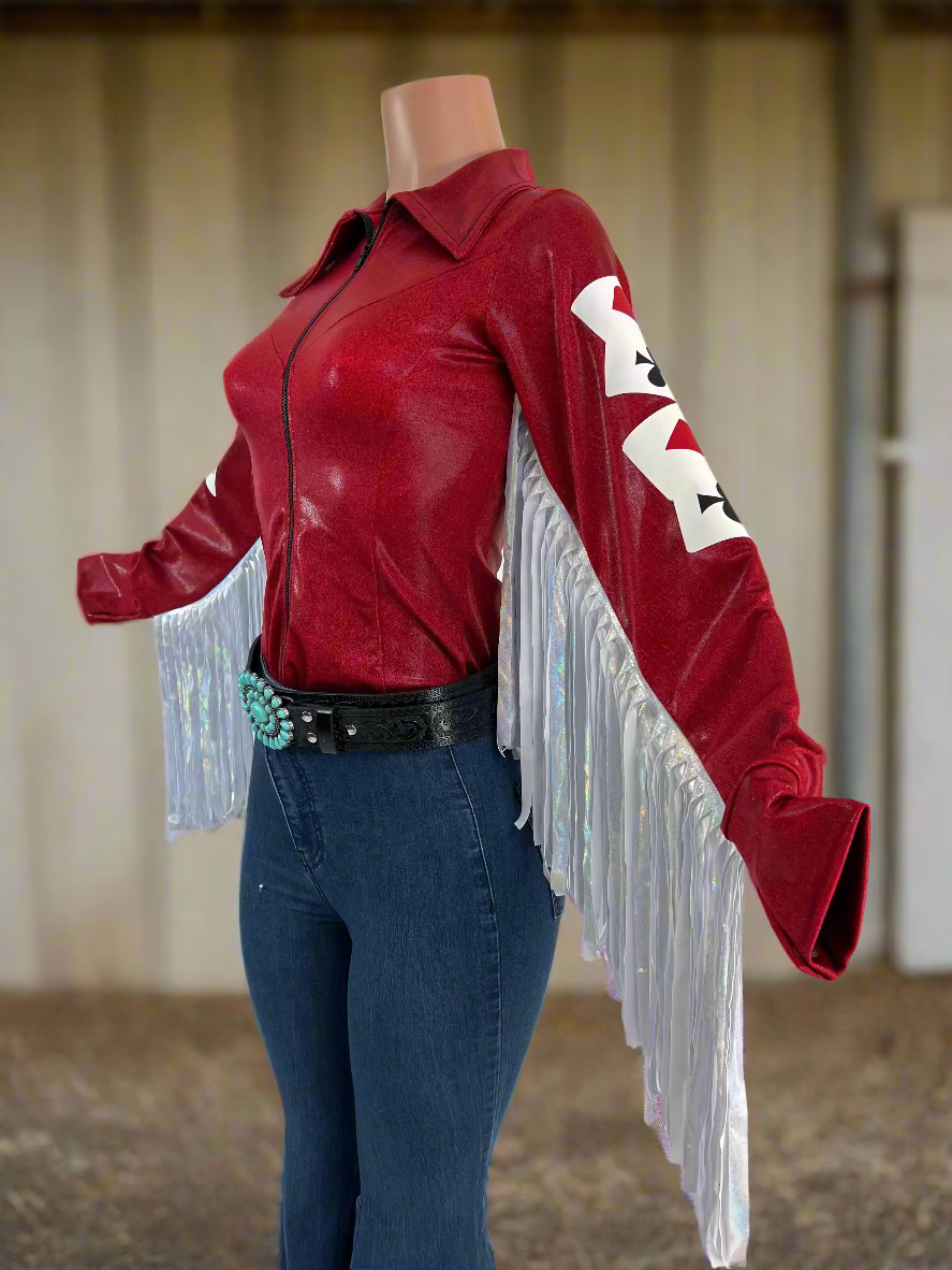 High Stakes Rodeo Shirt with Thunderbird Fringe Rodeo Shirt Riverside Rodeo Shirts