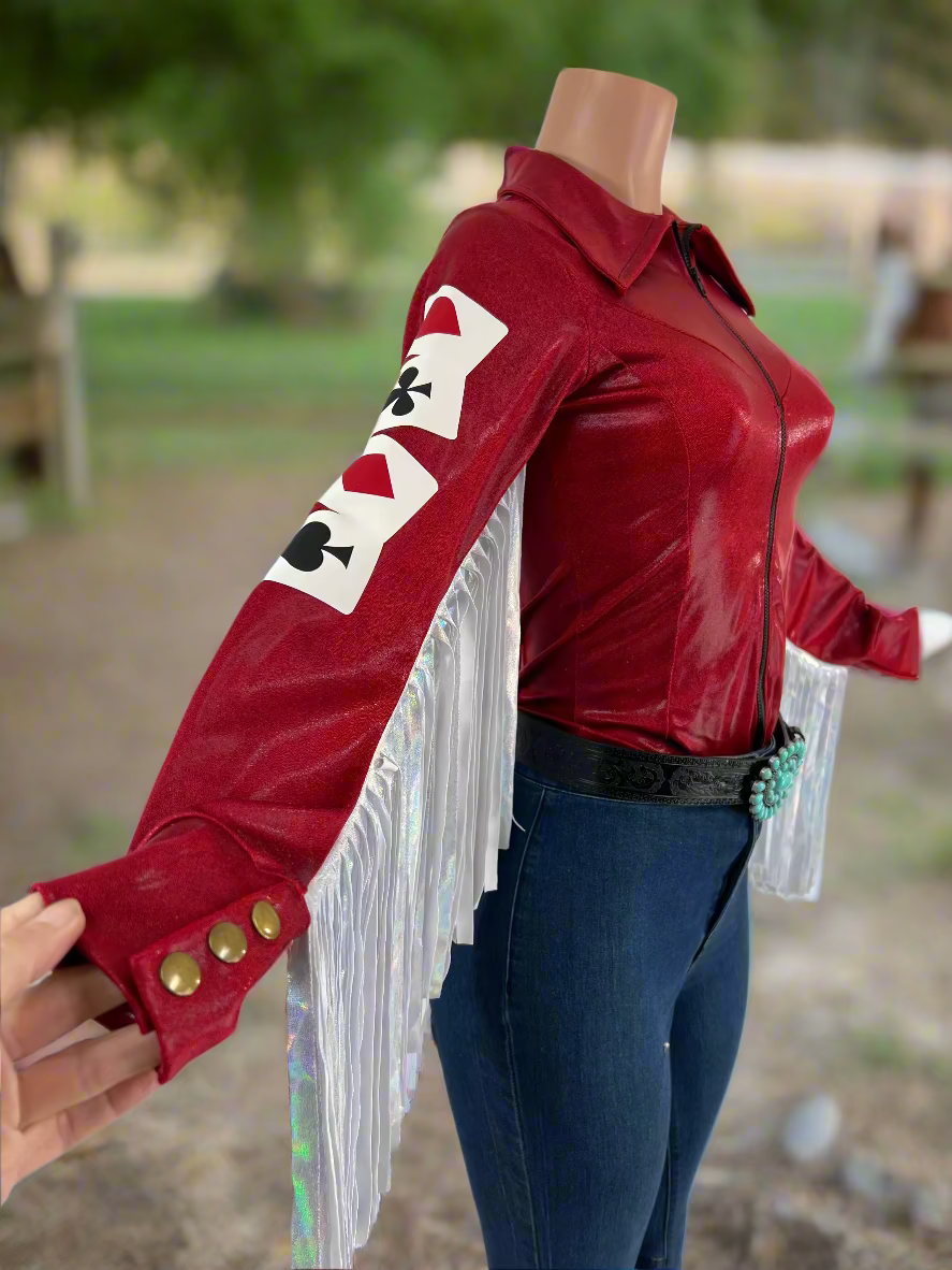 High Stakes Rodeo Shirt with Thunderbird Fringe Rodeo Shirt Riverside Rodeo Shirts