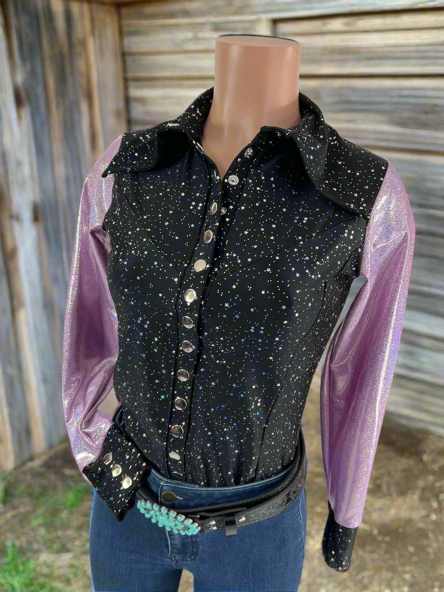 Lilac Lights Snap Front Rodeo Shirt Rodeo Shirt Riverside Rodeo Shirts