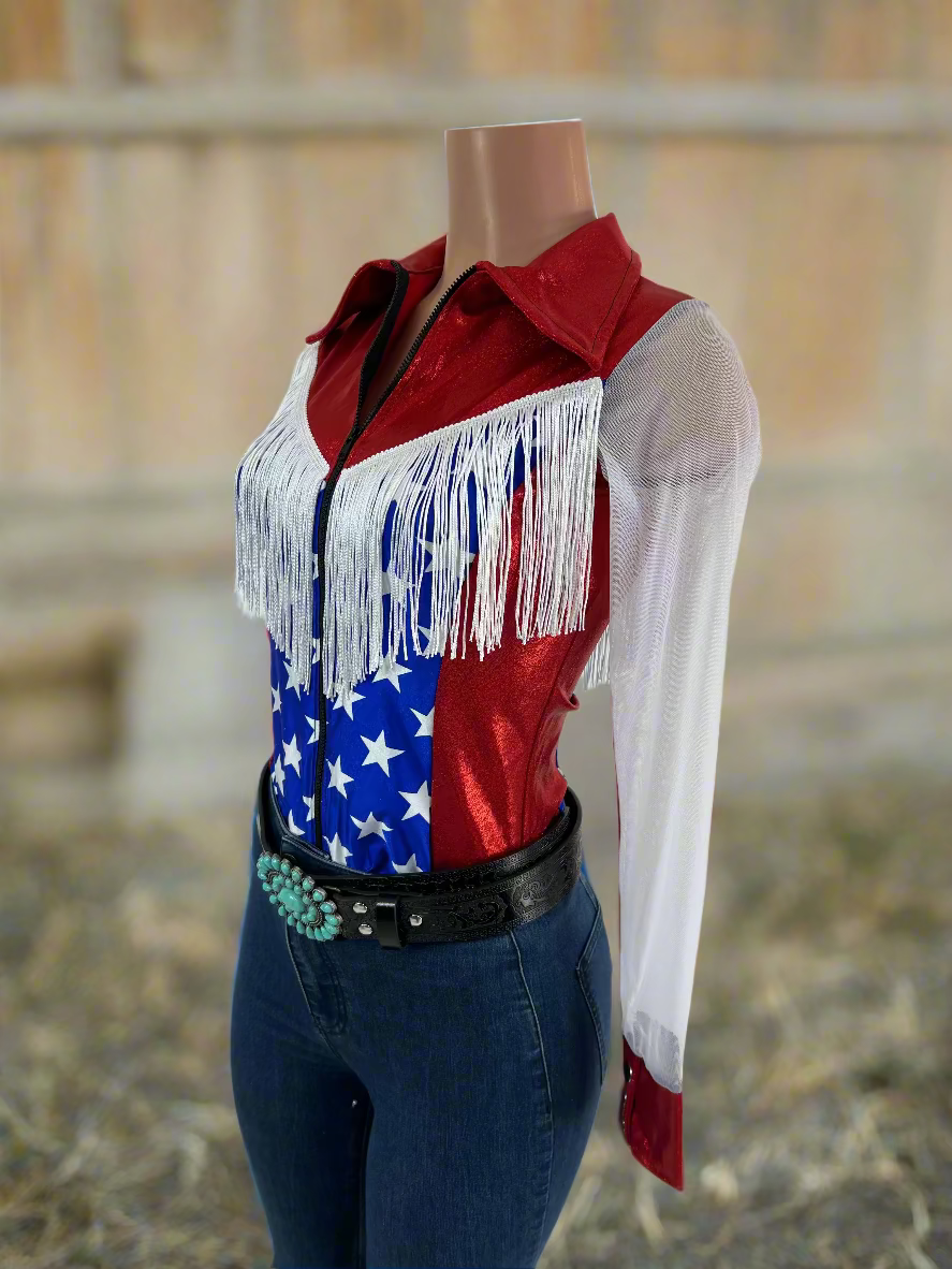 Boot Scootin Zipper Front Rodeo Shirt with Mesh Sleeves Rodeo Shirt Riverside Rodeo Shirts
