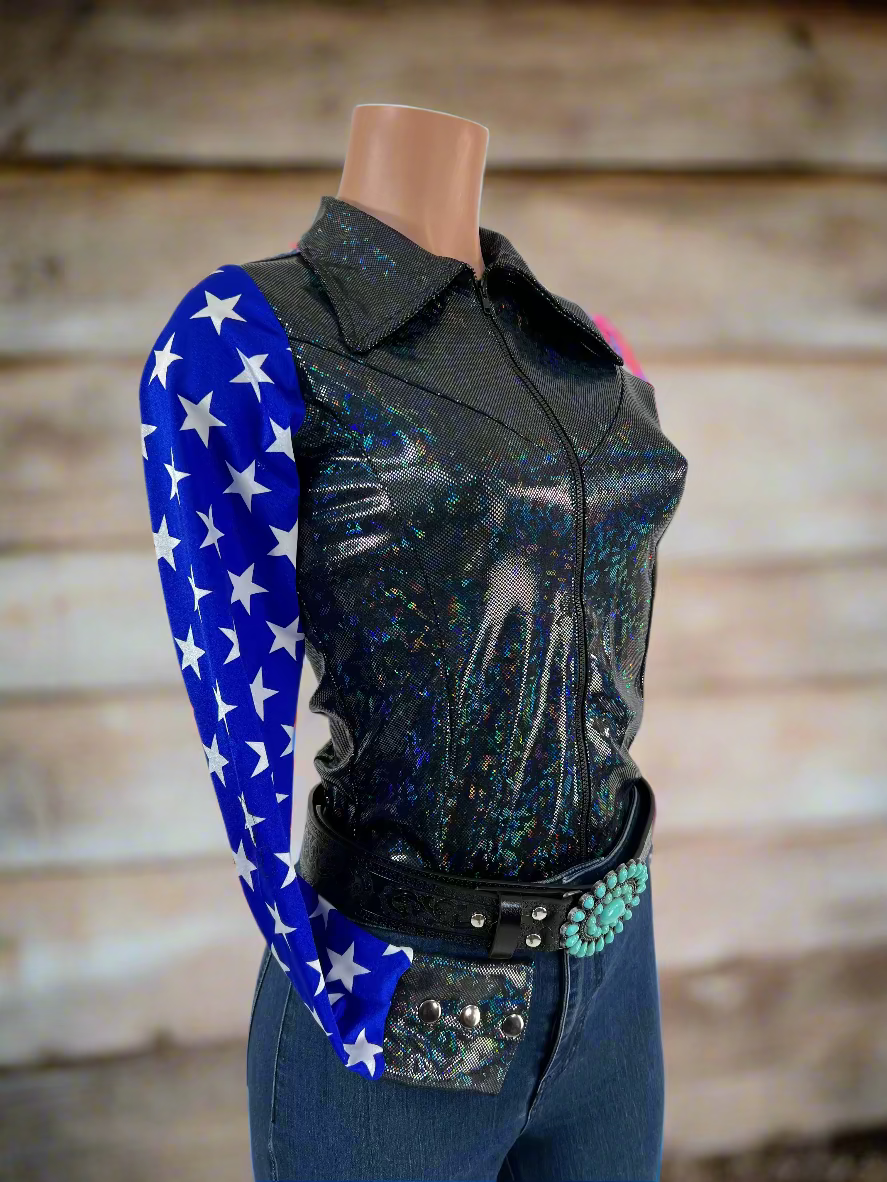 American Outlaw Zipper Front Rodeo Shirt Rodeo Shirt Riverside Rodeo Shirts