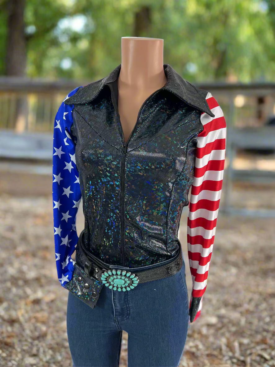 American Outlaw Zipper Front Rodeo Shirt Rodeo Shirt Riverside Rodeo Shirts
